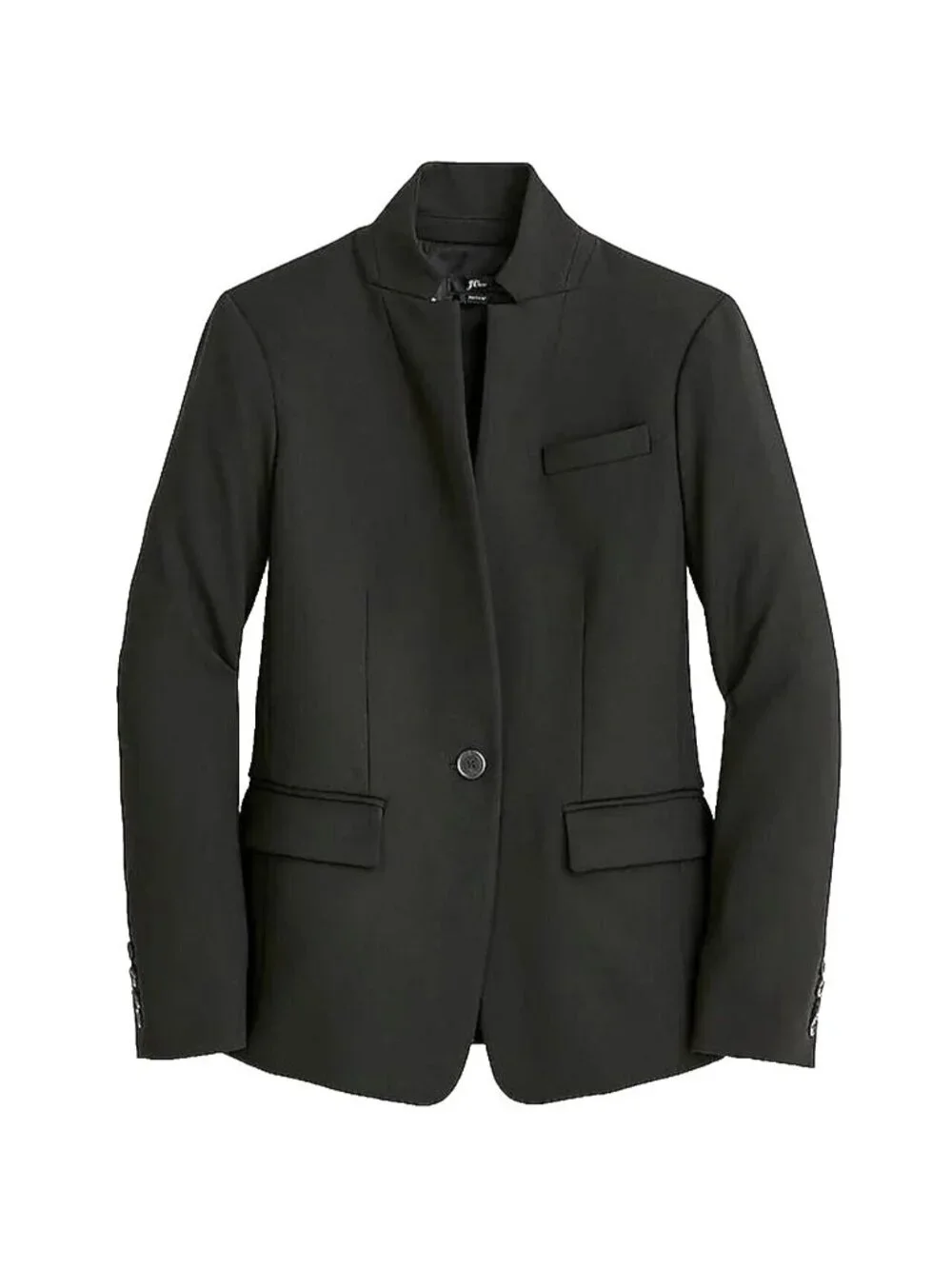 NWT J.Crew Regent Blazer in Black Four Season Stretch Single Button Jacket 2P